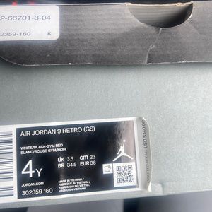 jordan retro 9 gym red